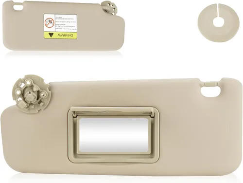 Visera solar de 3 agujeros para Chevy Cruze 2011-2016, visera solar beige del lado izquierdo del conductor Reemplazo ‎95034256, 95034253, 84126667,