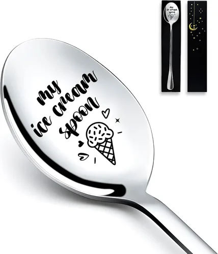 Miniatura 11 de Divertida Cuchara de Nutella Grabada, Cuchara de Acero Inoxidable Grabada para Mujeres y Hombres, Ideal para Cumpleaños, Navidad, Día de San Mi