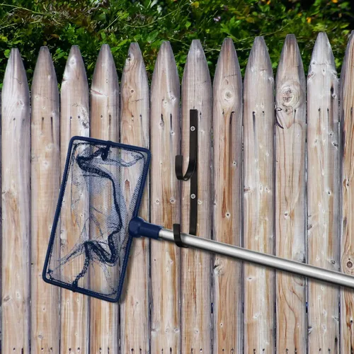 Miniatura 5 de 6 piezas de gancho para poste de piscina, soportes de metal para natación, gancho de piscina con 12 tornillos para postes telescópicos, skimmers