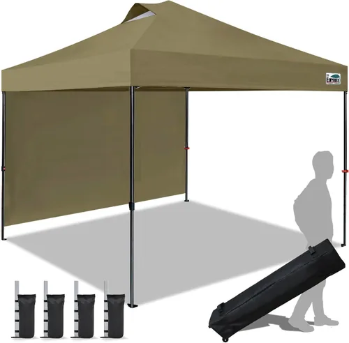 Miniatura 97 de Eurmax Tienda de campaña desplegable de 8 x 8 de Estados Unidos, con bolsa rodante patentada sin puntas, 4 paredes extraíbles con cremallera, toldo