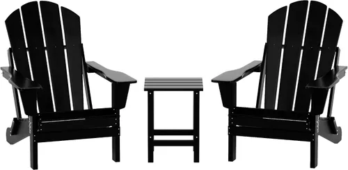 Miniatura 41 de WO Home Furniture - Juego de 3 sillas plegables para exteriores, mesa auxiliar, resistente a la intemperie y a los rayos UV, para césped, jardín