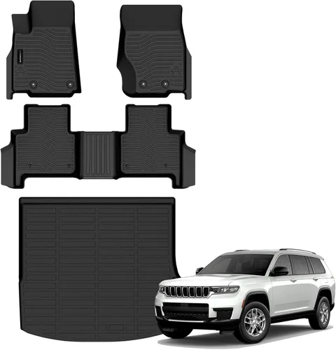 Miniatura 11 de Alfombrillas para todo tipo de clima aptas para Jeep Grand Cherokee (WL incluye 4xe, no WK2 o WL75) 2022-2025 2026 5 asientos solo forros de goma