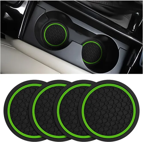 Miniatura 32 de Mandark 2 piezas posavasos para portavasos de automóvil, almohadillas antideslizantes de 2.75 pulgadas para insertar en portabotellas de agua