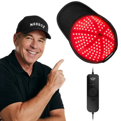 Miniatura 6 de Gorra de crecimiento del cabello con luz roja, 528 emisores de luz total, terapia de luz roja para el cabello, ajuste ajustable, sesiones en casa