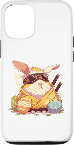 iPhone 15 coloridos huevos de Pascua caza Ninja conejillo de indias con orejas de conejo