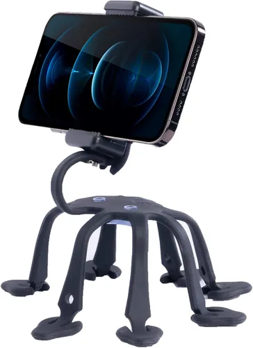 Trípode de pulpo para teléfono celular, soporte universal para teléfono inteligente, trípode de pulpo, 8 patas para todos los teléfonos inteligentes