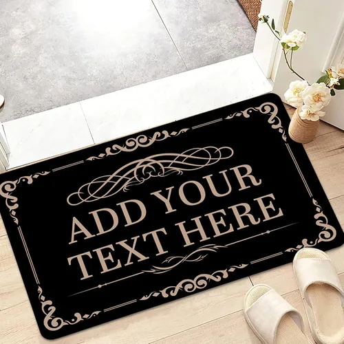 Miniatura 2 de Tapete personalizado de bienvenida para el hogar familiar, tapete personalizado para interiores y exteriores con tu entrada de texto para casa, C
