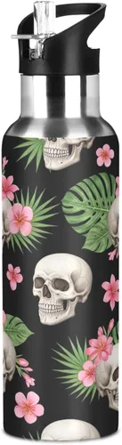 Miniatura 8 de Human Skulls Insulated Water Bottle 20 Oz, BPA-Free Sports Water Bottle with Straw Leakproof Water Bottles