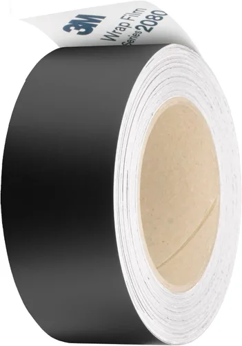 Miniatura 10 de Kit de envoltura de vinilo 3M 2080 de 2 pulgadas x 25 pies, color negro brillante, para eliminación de cromo negro, moldura de ventana, moldura