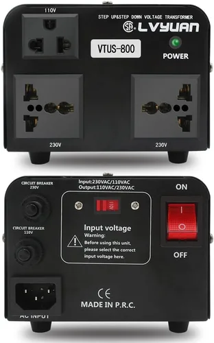 Miniatura 7 de Cantonape Convertidor de transformador de voltaje de 800 vatios de aumento y bajada de 110-120 voltios a 220-240 voltios y de 220-240 voltios a