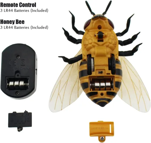 Miniatura 4 de Tipmant Realista RC Honey Bee Toys IR Control Remoto Abeja Insecto Vehículo Eléctrico Animal para Gato Perro Niños Regalos de Cumpleaños