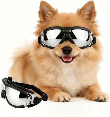 Miniatura 17 de NAMSAN Lentes de sol para perros de raza media, con protección UV para perros pequeños a medianos, resistentes al viento, antivaho, a prueba