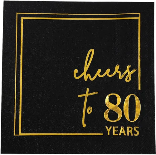 Miniatura 7 de Servilletas de cóctel para celebrar años - paquete de 50 - servilletas de cumpleaños desechables de 3 capas de 5x5 pulgadas, servilletas de papel