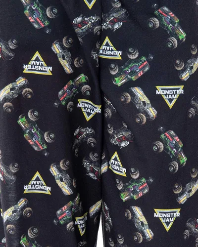 Miniatura 3 de INTIMO Monster Jam Pirate's Curse MAX-D Grave Digger Monster Truck - Conjunto de pijama para niños, Negro