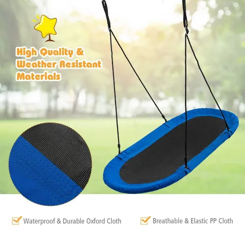 Miniatura 3 de Costzon Juego de columpio de plataforma gigante impermeable de 60 pulgadas, capacidad de peso de 700 libras, columpio para árbol con platillo al