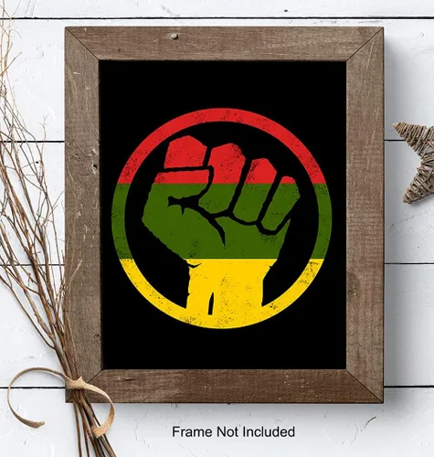 Miniatura 8 de Black Art - Arte de pared afroamericano - Letrero - Bandera afroamericana - Decoración de habitación de derechos civiles, decoración del hogar