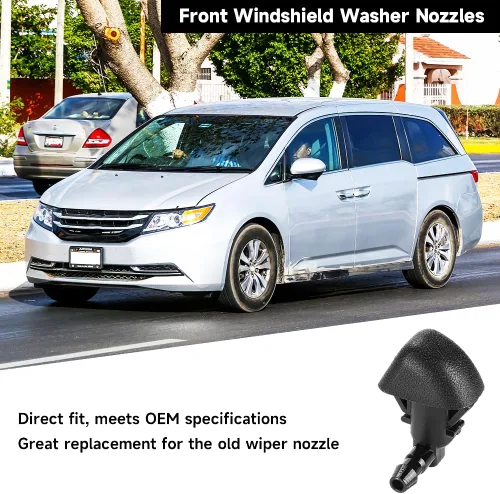 Miniatura 3 de Un conjunto de 2 boquillas de rociador de parabrisas frontal - Compatible con Honda Odyssey 3.5L V6-Gas 2011-2017 - Reemplazo de la pieza