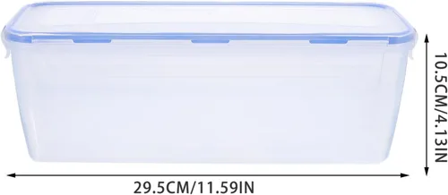 Miniatura 2 de Cabilock Caja de almacenamiento de fideos rectangular Recipientes de pasta grandes Tapa sellable para cocina