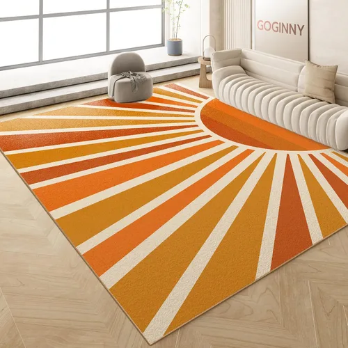 Miniatura 8 de Alfombra bohemia vintage de 5 x 7 pulgadas, lavable, retro, bohemia, marroquí, oriental, neutra, grande, ultrafina, de pelo bajo, ligera