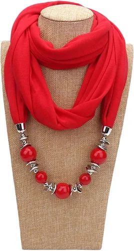 Miniatura 4 de W-FIGHT - Collar para mujer, diseño de bufanda, color sólido