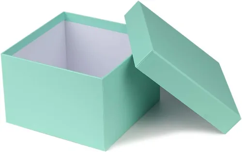 Miniatura 5 de Briful Cajas de regalo cuadradas con tapas, juego de 4 cajas de regalo verde azulado, cajas de regalo de varios tamaños, cajas de regalo