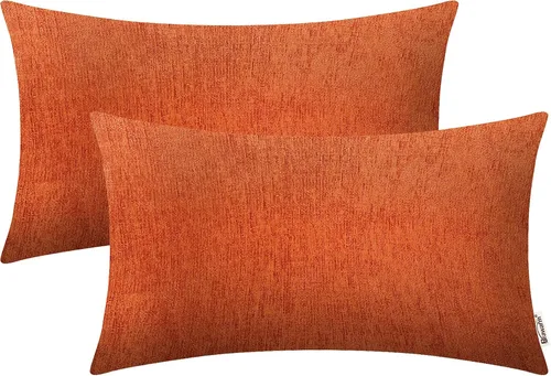 Miniatura 73 de BRAWARM Fundas de almohada 40x40 cm - Paquete de 2 fundas de almohada de chenilla negra, fundas de almohada de chenilla suave teñida sólida