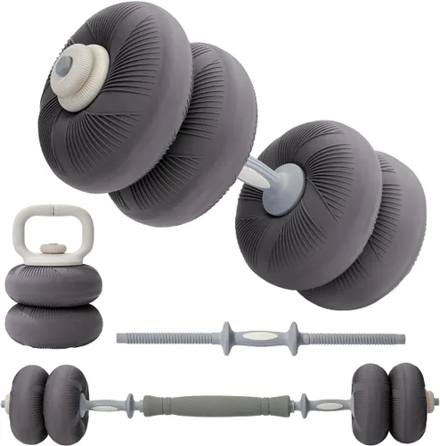YOTTOY Juego de mancuernas ajustables 3 en 1, pesas rusas de 20 a 40 libras con platos suaves, juego de pesas de gimnasio en casa para entrenamiento