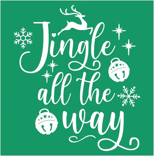 Miniatura 6 de DGAGA Plantillas de pantalla de seda de Navidad, reutilizables, autoadhesivas, Baby It's Cold Outer, plantillas de malla de tiza para decoración
