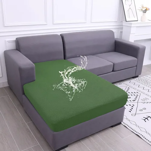Miniatura 105 de hyha Fundas impermeables para cojines de sofá para mascotas, funda antideslizante para asiento de sofá para perros lavable, tela de jacquard Gris