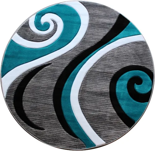 Miniatura 12 de Masada Rugs, Colección Sophia - Alfombra de área tallada a mano, moderna contemporánea, gris, blanco, negro (2 pies x 7 pies 3 pulgadas) - Pasillo