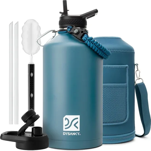 Miniatura 103 de DYSANKY Botella de agua aislada de 32 onzas, metal al vacío de acero inoxidable grueso, jarra de agua deportiva portátil para gimnasio y senderismo