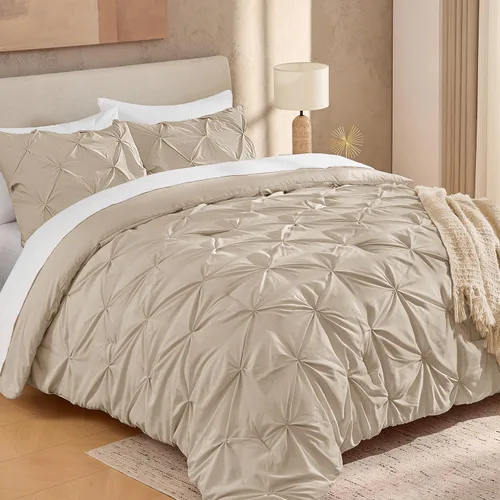 Miniatura 30 de Andency Juego de Edredón Beige Individual (66x90 Pulgadas), Edredón de 2 Piezas para Niñas y Niños, Juego de Edredón de Microfibra Suave