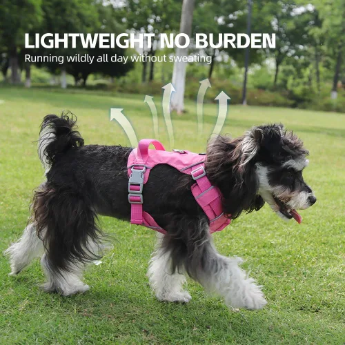 Miniatura 2 de Mile High Life Arnés sin tirones para perro, con rayas reflectantes, ajustable, fácil de poner, arnés ligero para perros pequeños, medianos