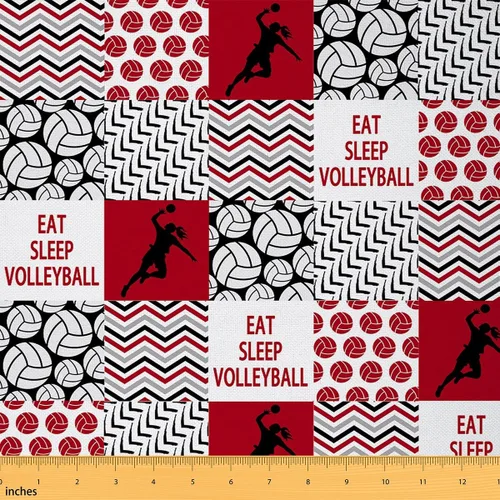 Feelyou The Yard Ball - Tela de tapicería de voleibol para sillas de voleibol de 1 yarda, tela de tapicería para sillas de juego deportivo, tela