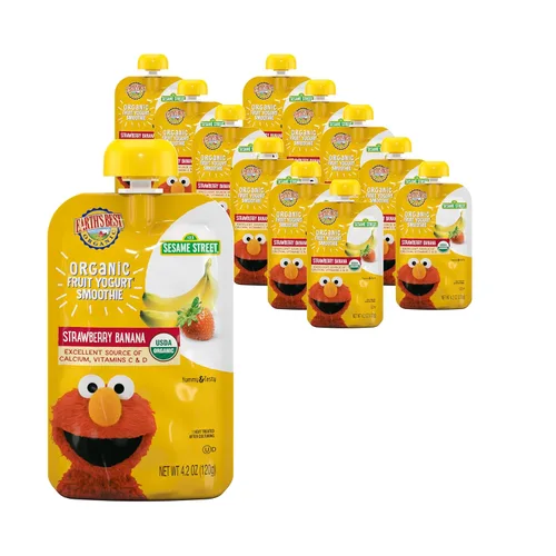 Miniatura 9 de Earth's Best Bolsas de batido de yogur orgánico, más de 24 meses, batido de yogur de frutas para niños de 24 meses en adelante, melocotón