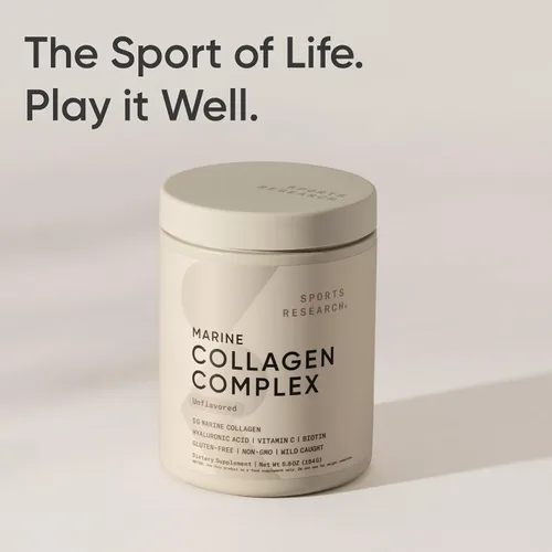 Miniatura 7 de Sports Research Complejo de belleza de colágeno con ácido hialurónico, vitamina C + biotina Pescatarian, certificado Keto y verificado sin OMG
