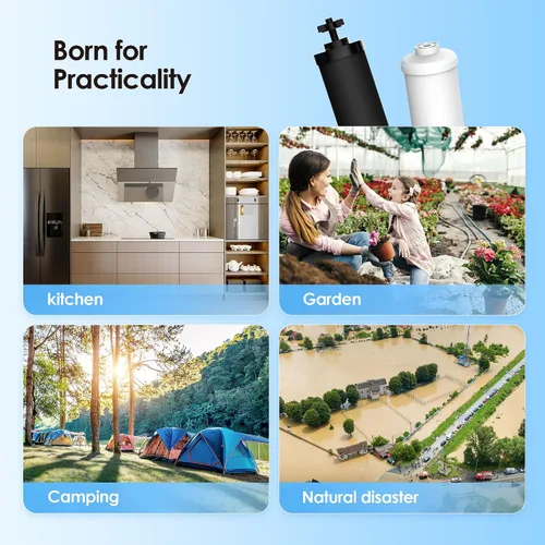 Miniatura 9 de Filtro de agua de gotas de agua, compatible con filtros negros y filtros de fluoruro – Incluye 2 filtros negros y 2 filtros de fluoruro