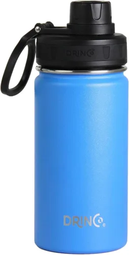 Miniatura 24 de Drinco - Botella de agua de acero inoxidable con boquilla, tapa aislada al vacío, botella de agua de doble pared, de boca ancha