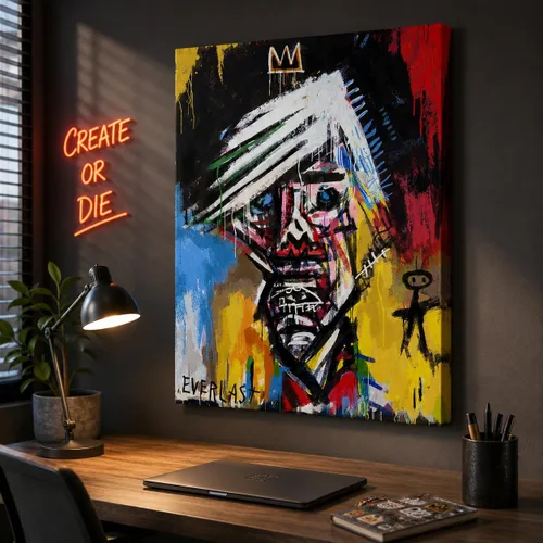 Miniatura 11 de ANRUOXI Arte de Pared de Graffiti, Impresión de Lienzo de Astronauta Espacial de Graffiti para Decoración de Pared, Impresiones de Arte Modernas