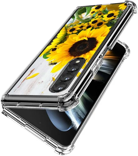 Miniatura 2 de Funda para Galaxy Z Fold 4, protección contra caídas de abeja de girasol, a prueba de golpes, carcasa protectora de cuerpo completo resistente a