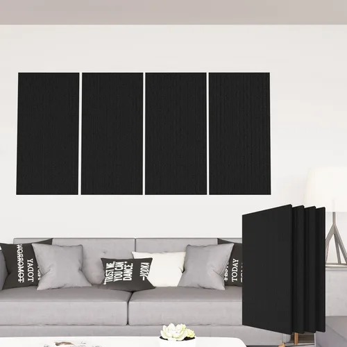 Paquete de 4 paneles acústicos de 48 x 24 x 0.4 pulgadas, paneles de pared grandes insonorizados, paneles autoadhesivos a prueba de sonido para