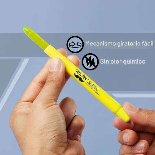 Miniatura 4 de Mr. Pen - Resaltadores de la Biblia de gel que no se corren, amarillo, paquete de 8 Twist-Up Bible Highlighters No Bleed Through, Fast Drying