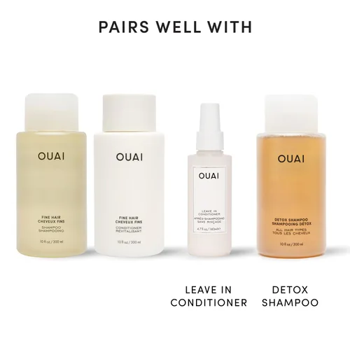 Miniatura 8 de OUAI Juego de champú y acondicionador para cabello fino, tamaño de viaje, champú y acondicionador voluminizador, con queratina fortalecedora