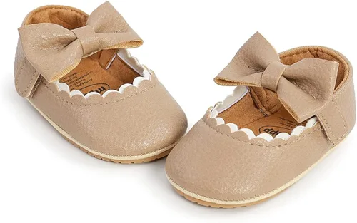 Miniatura 4 de COSANKIM Zapatos planos Mary Jane con suela de goma antideslizante para bebés y niñas pequeñas zapatos de vestir de princesa