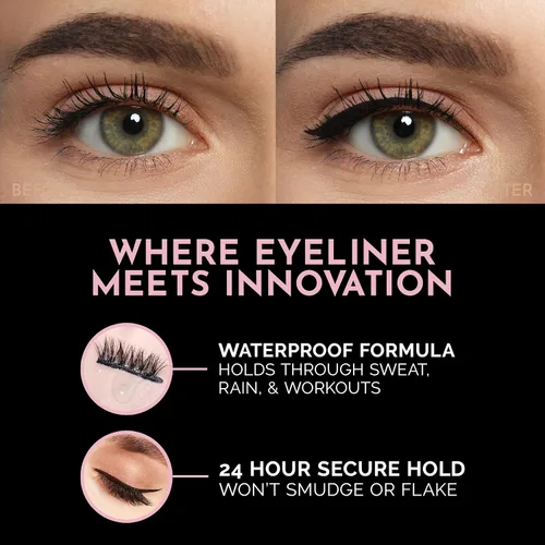 Miniatura 6 de Luxillia Delineador de ojos magnético para pestañas magnéticas, sujeción más fuerte mejorada, aspecto más natural, impermeable, a prueba de manchas