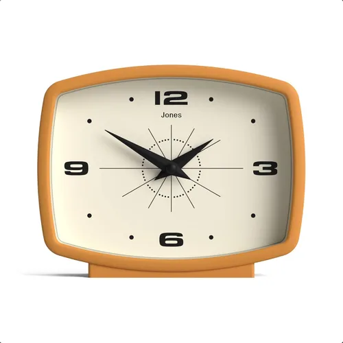 Miniatura 9 de JONES CLOCKS® Reloj de Escritorio Film Diseño Rectangular Retro Negro Diseño Retro, Combinando Estilo de Mediados de Siglo con un Acabado