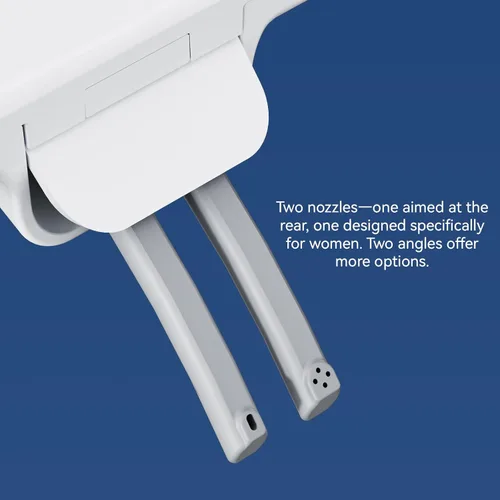 Miniatura 9 de Clirass Asiento de inodoro de bidé, asiento de inodoro de cierre suave, control de botón, interruptor de lavado femenino/posterior, control