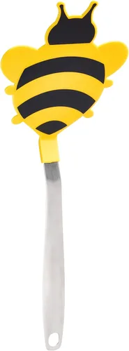 Miniatura 3 de Tovolo Spatulart Espátula de nylon flexible con cara sonriente, utensilio de cocina moldeado con silicona, mango de acero resistente, seguro