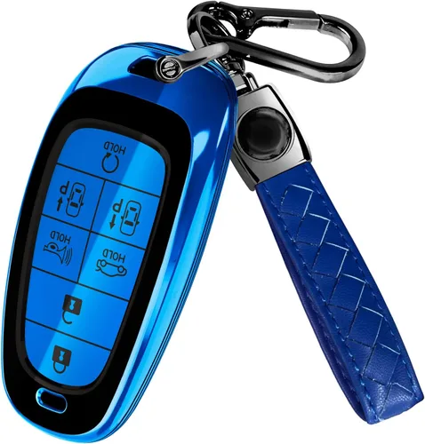 Miniatura 10 de Lucrum Compatible con funda para llavero Hyundai y llavero de cuero, funda para llavero para Santa Fe, Sonata, Tucson, Grandeur, Ioniq 5, Palisade