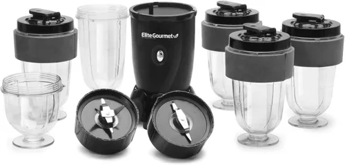 Miniatura 4 de Elite Gourmet EPB-1800A# - Mezclador personal de 17 piezas, licuadora deportiva de 16 onzas de capacidad, incluye cuchilla para cortar y mezclar